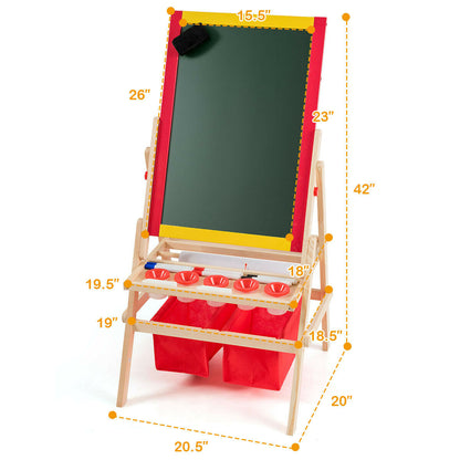 Flip-Over Double-Sided Kids Art Easel