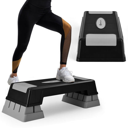 Aerobic Exercise Stepper Trainer with Adjustable Height-Blue