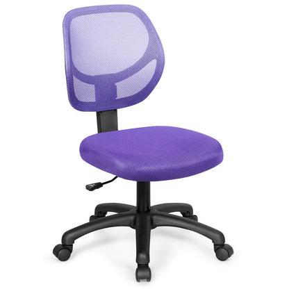 Low-back Computer Task Office Desk Chair with Swivel Casters-Green