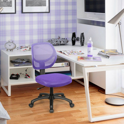 Low-back Computer Task Office Desk Chair with Swivel Casters-Green