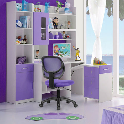 Low-back Computer Task Office Desk Chair with Swivel Casters-Green