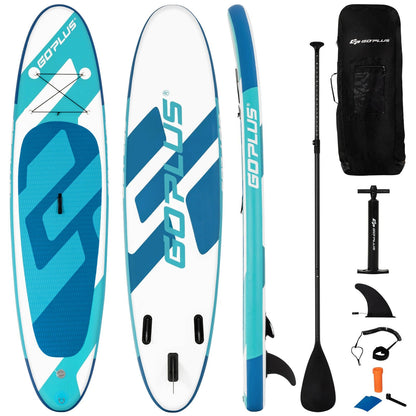 10 Feet Inflatable Stand Up Paddle Board 6 inch Thick with Backpack Leash Aluminum Paddle