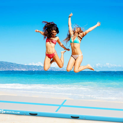 13 Feet Inflatable Gymnastics Tumbling Mat with Pump -Black