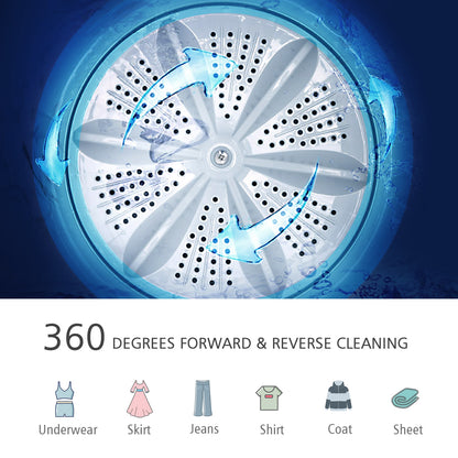 Full-automatic Washing Machine 7.7 lbs Washer / Spinner Germicidal-Blue
