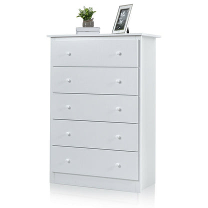 Functional Storage Organized Dresser with 5 Drawer-Brown