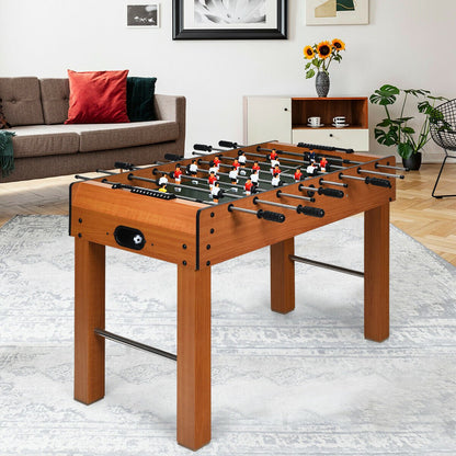 48 Inch Foosball Table Indoor Soccer Game-Beige