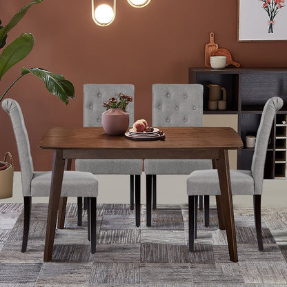 Set of 2 Tufted Dining Chair-Beige