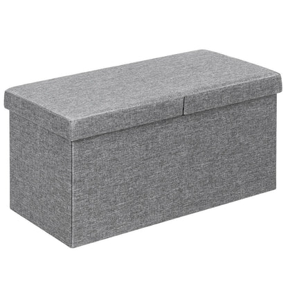 30" Folding Storage Ottoman with Lift Top-Light Gray