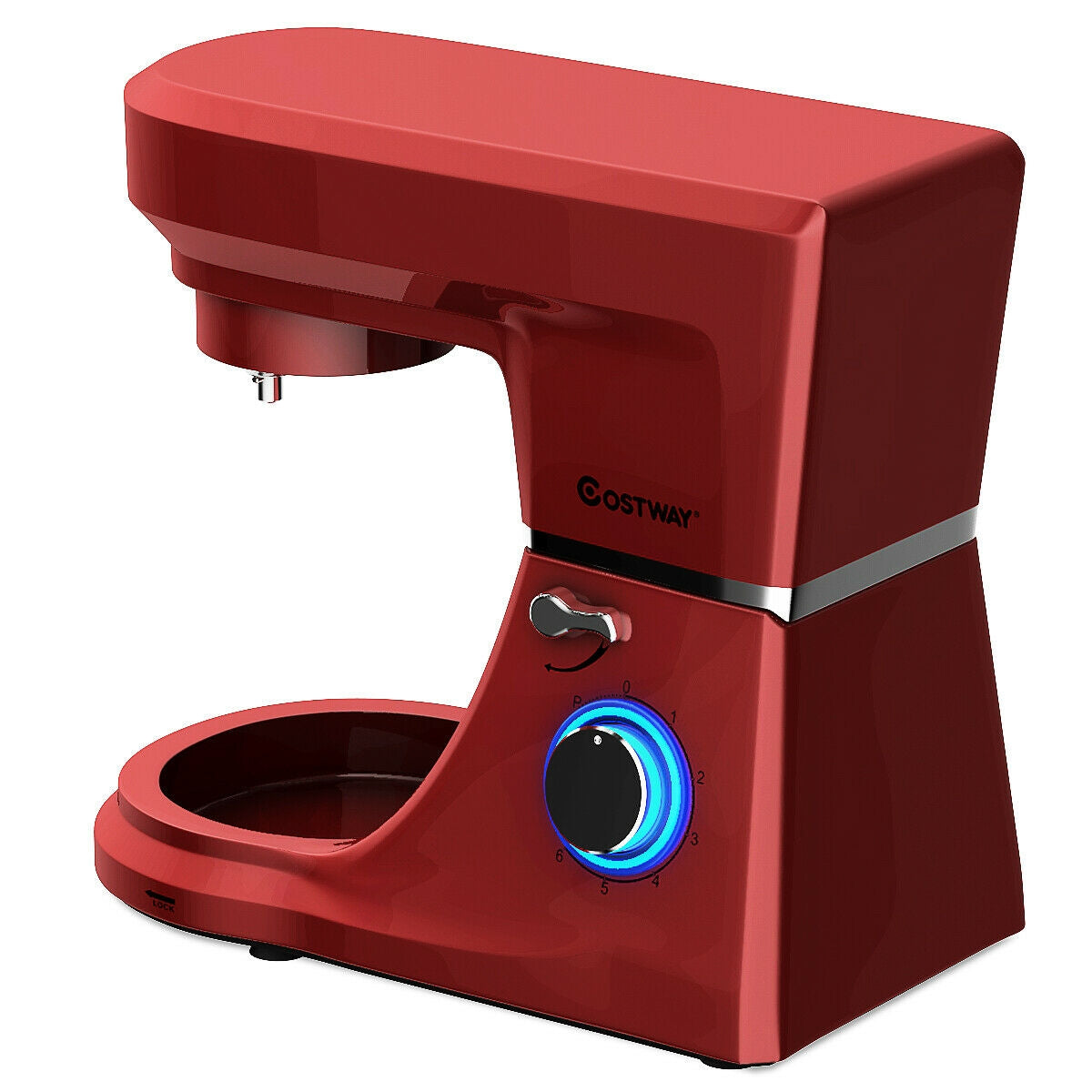 7.5 Qt Tilt-Head Stand Mixer with Dough Hook-Red
