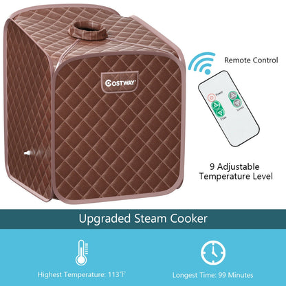 2L Portable Folding Steam Sauna Spa-Coffee