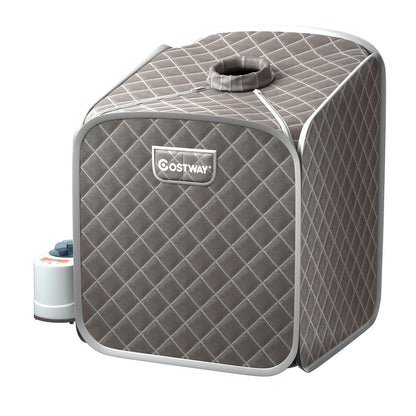 2L Portable Folding Steam Sauna Spa-Gray