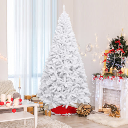 6 Feet / 7.5 Feet / 9 Feet Hinged Artificial Christmas Tree with Metal Stand-9 Feet