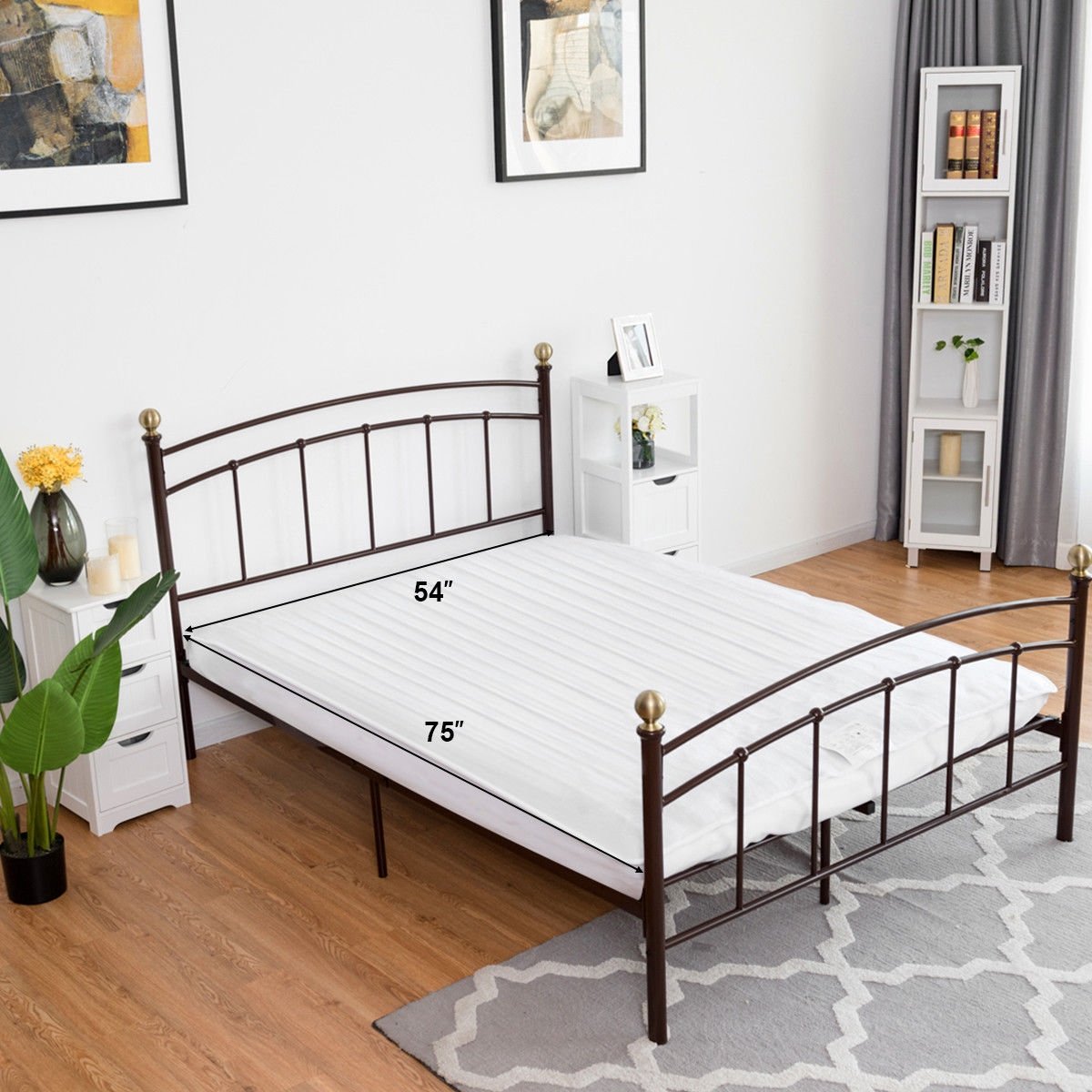 Safe Electric Heated Mattress Pad with 4 Size 8 Temperature 10-Hour Timer-King Size