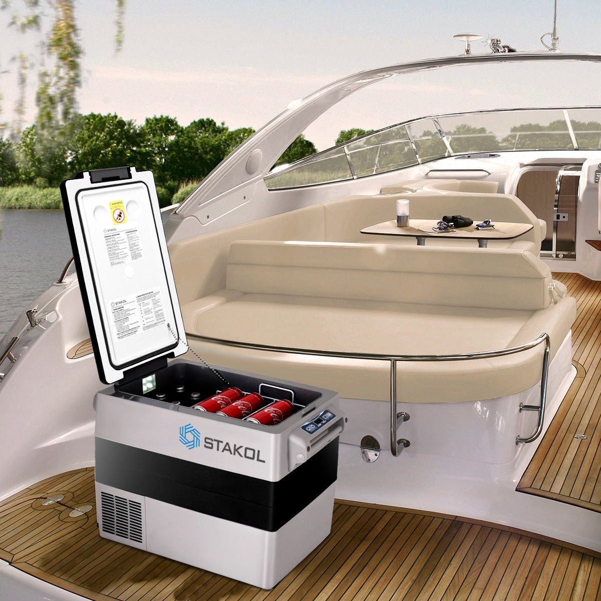 44 Quarts Camping Portable Electric Car Cooler Refrigerator