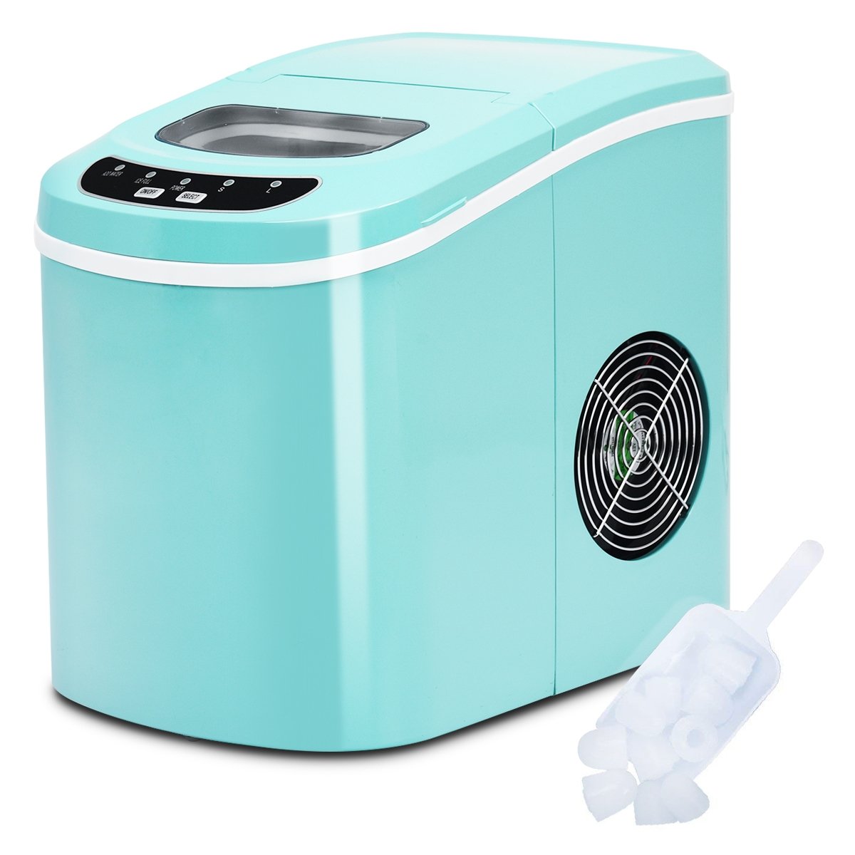 Mini Portable Compact Electric Ice Maker Machine-Black