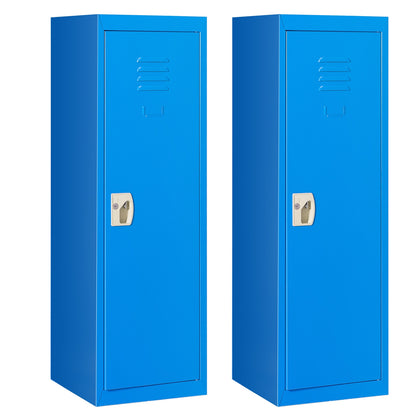 48 Inch Kid Safe Storage Children Single Tier Metal Locker-Blue