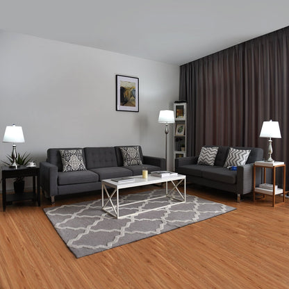 3 Pieces Brushed Nickel Lamp Set-Black