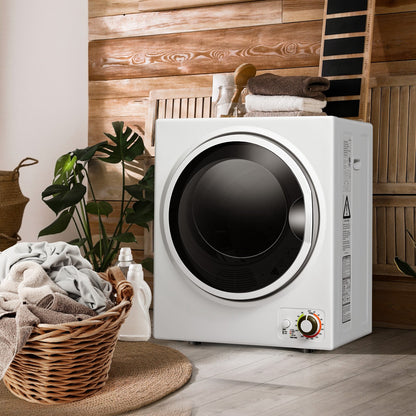 1.5 Cu .ft Clothes Dryer with with Stainless Steel Wall Mount-Gray