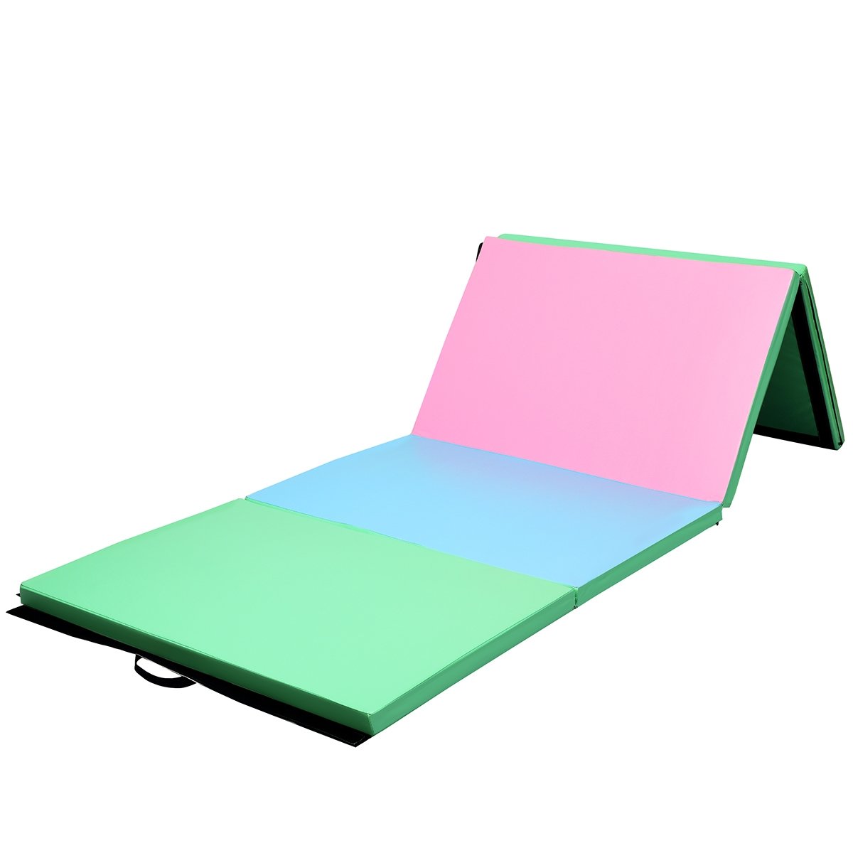 4 Feet x 10 Feet Thick Folding Panel Gymnastics Mat-Black