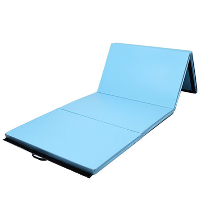 4 Feet x 10 Feet Thick Folding Panel Gymnastics Mat-Black