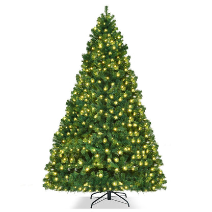 7.5 Feet PVC Artificial Christmas Tree with LED Lights-7.5 ft