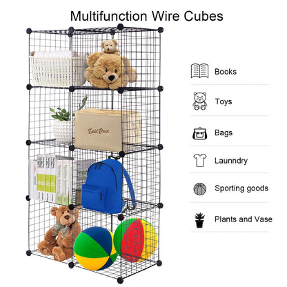 DIY 8 Cube Grid Wire Cube Shelves