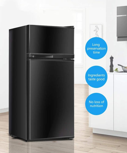 2 Doors Cold-rolled Sheet Compact Refrigerator-Black - Direct by Wilsons Home Store