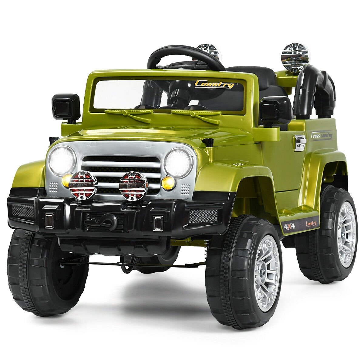 12 V Kids Ride on Truck with MP3 + LED Lights-Black