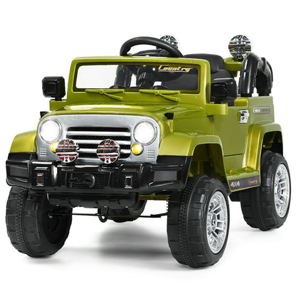 12 V Kids Ride on Truck with MP3 + LED Lights-Black
