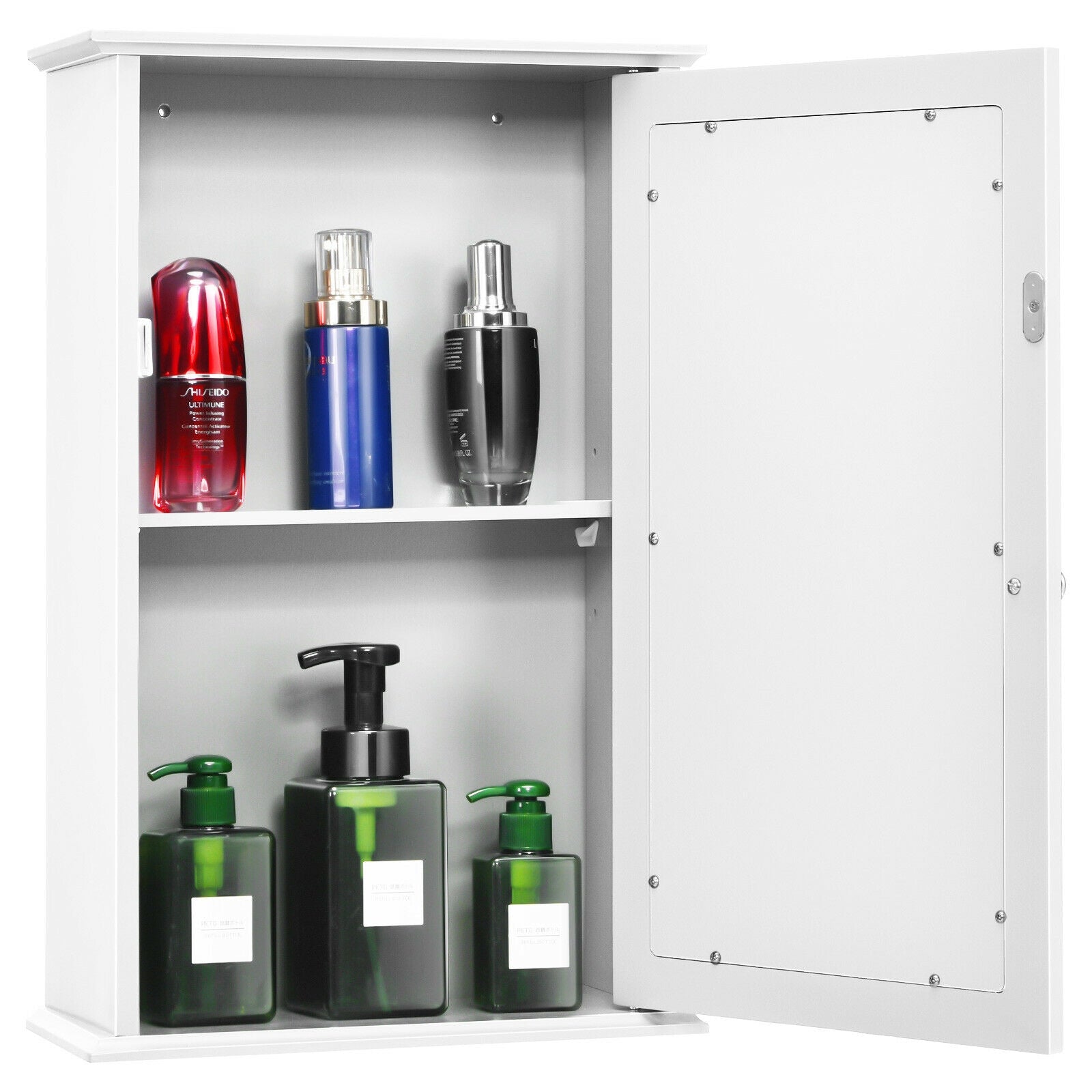Bathroom Wall Cabinet with Single Mirror Door-White - Direct by Wilsons Home Store