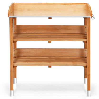 Garden Wooden Potting Bench Work Station with Hook - Direct by Wilsons Home Store