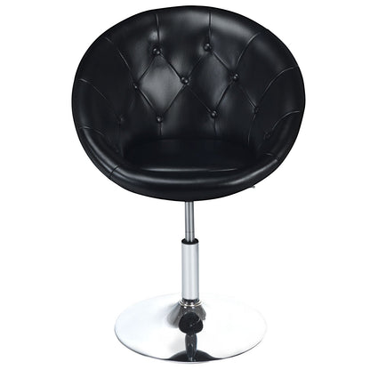 1 Piece Adjustable Modern Swivel Round Tufted-Black - Direct by Wilsons Home Store