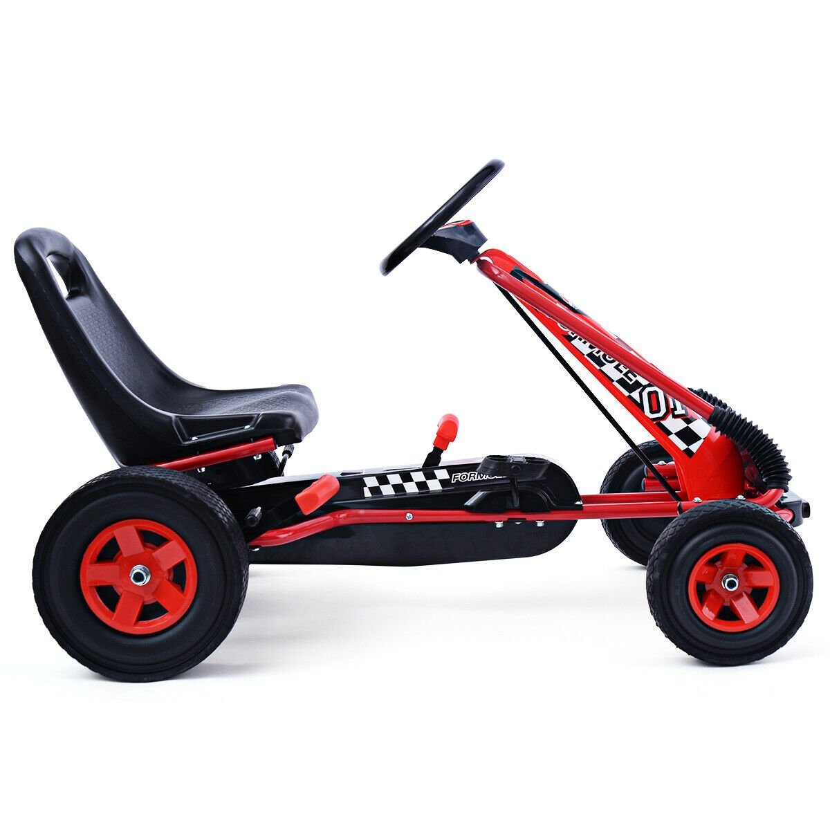 4 Wheels Kids Ride On Pedal Powered Bike Go Kart Racer Car Outdoor Play Toy-Red - Direct by Wilsons Home Store