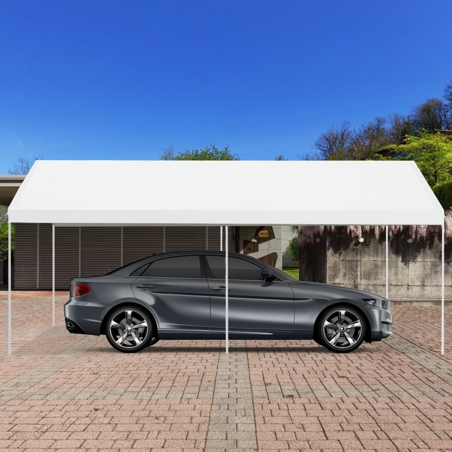 10 x 20 Feet Steel Frame Portable Car Canopy Shelter - Direct by Wilsons Home Store