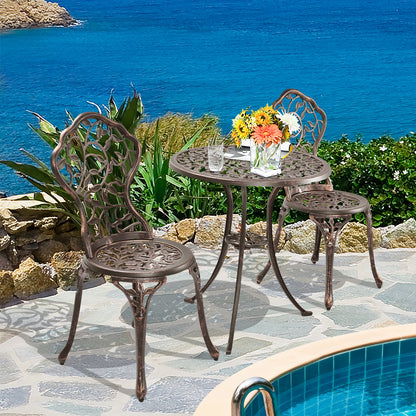 3 Pieces Cast Aluminum Bistro Set - Direct by Wilsons Home Store