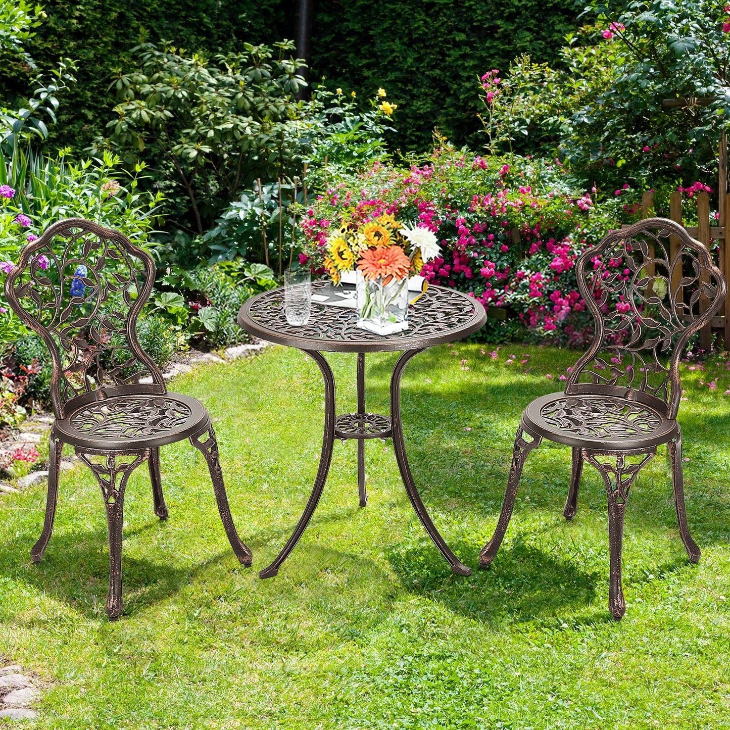3 Pieces Cast Aluminum Bistro Set - Direct by Wilsons Home Store