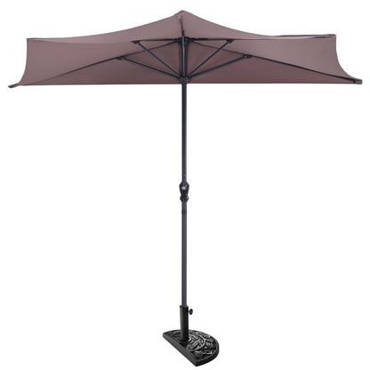 9' Half Round Patio Umbrella Sunshade without Weight Base - Direct by Wilsons Home Store