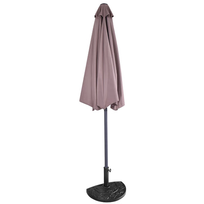9' Half Round Patio Umbrella Sunshade without Weight Base - Direct by Wilsons Home Store