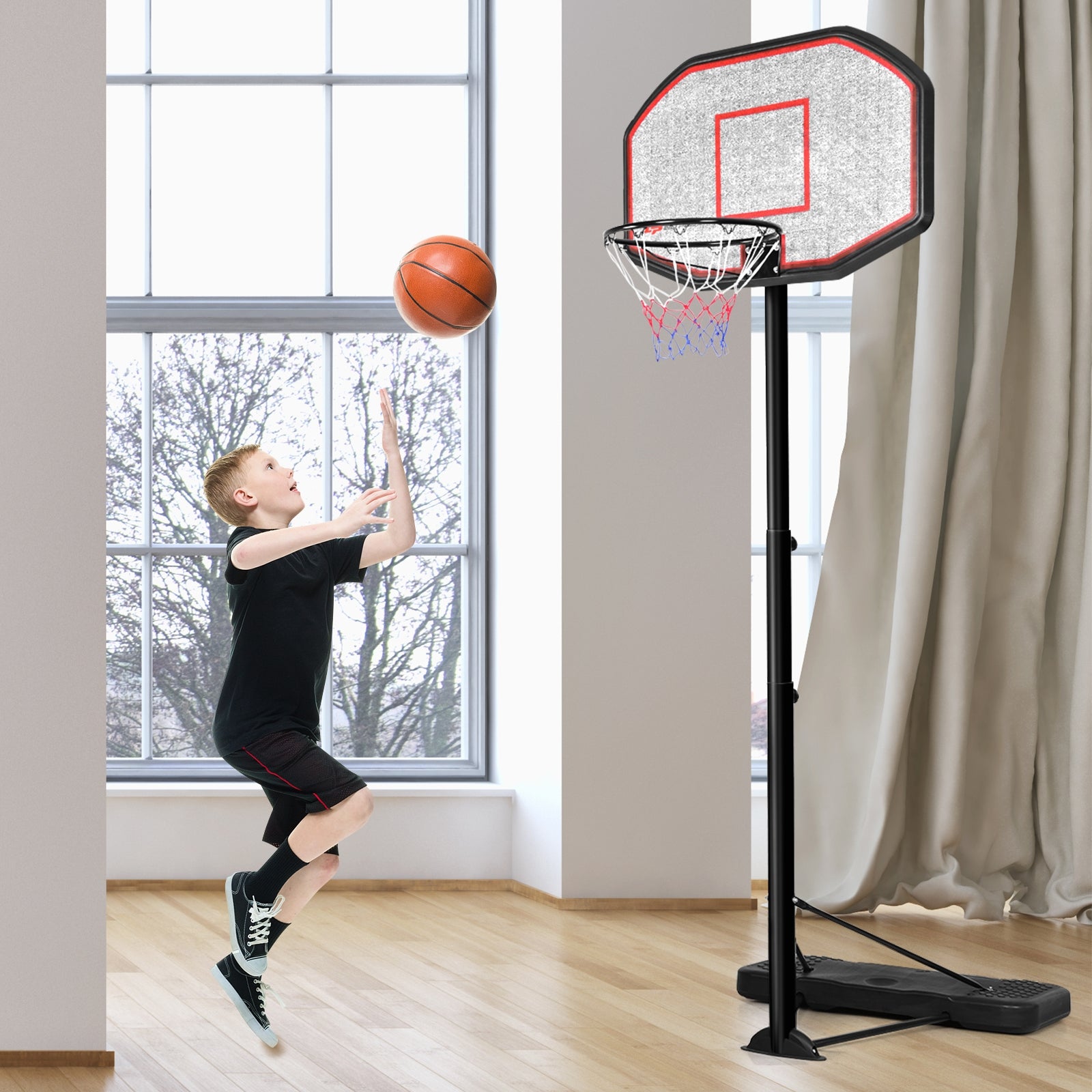 43 Inch Indoor Outdoor Height Adjustable Basketball Hoop - Direct by Wilsons Home Store