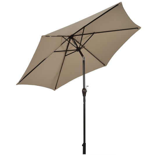 10 Feet Outdoor Patio Umbrella with Tilt Adjustment and Crank-Tan