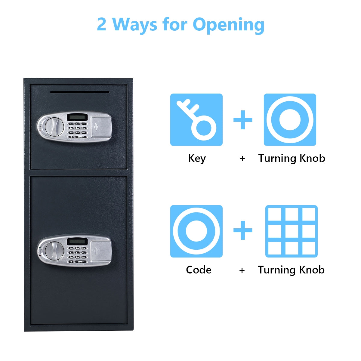 Digital Safe Box with 2 Doors - Direct by Wilsons Home Store