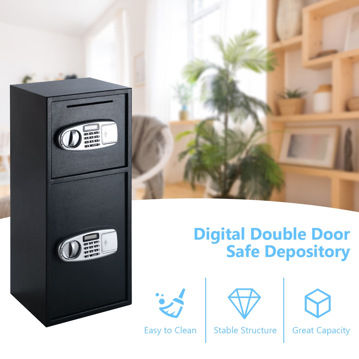 Digital Safe Box with 2 Doors - Direct by Wilsons Home Store