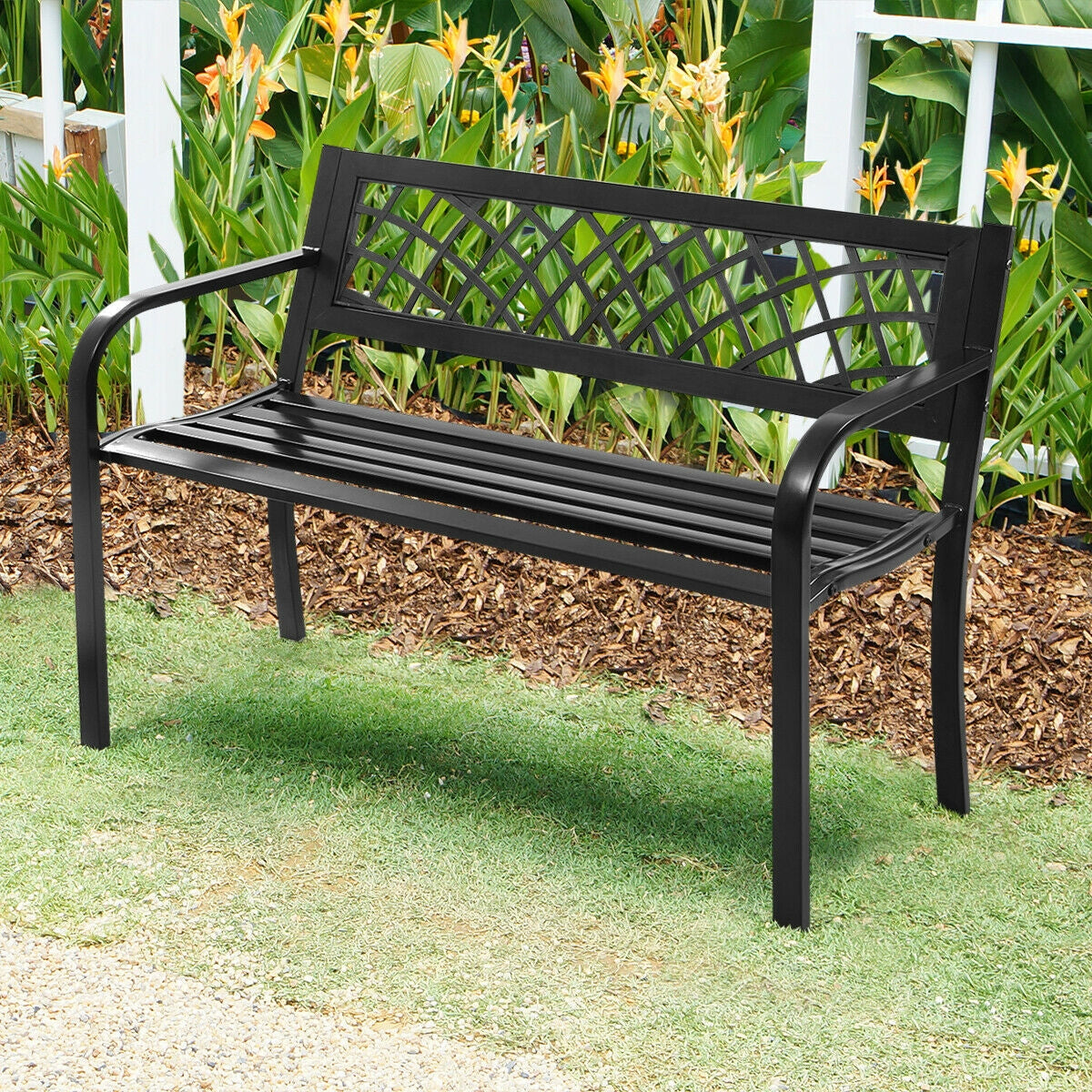 Bench Deck with Steel Frame for outdoor - Direct by Wilsons Home Store