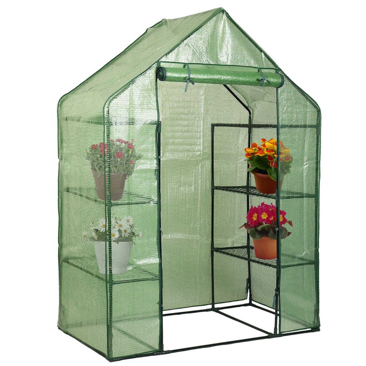 Mini Portable 4 Tier 8 Shelves Walk-in Plant Greenhouse - Direct by Wilsons Home Store