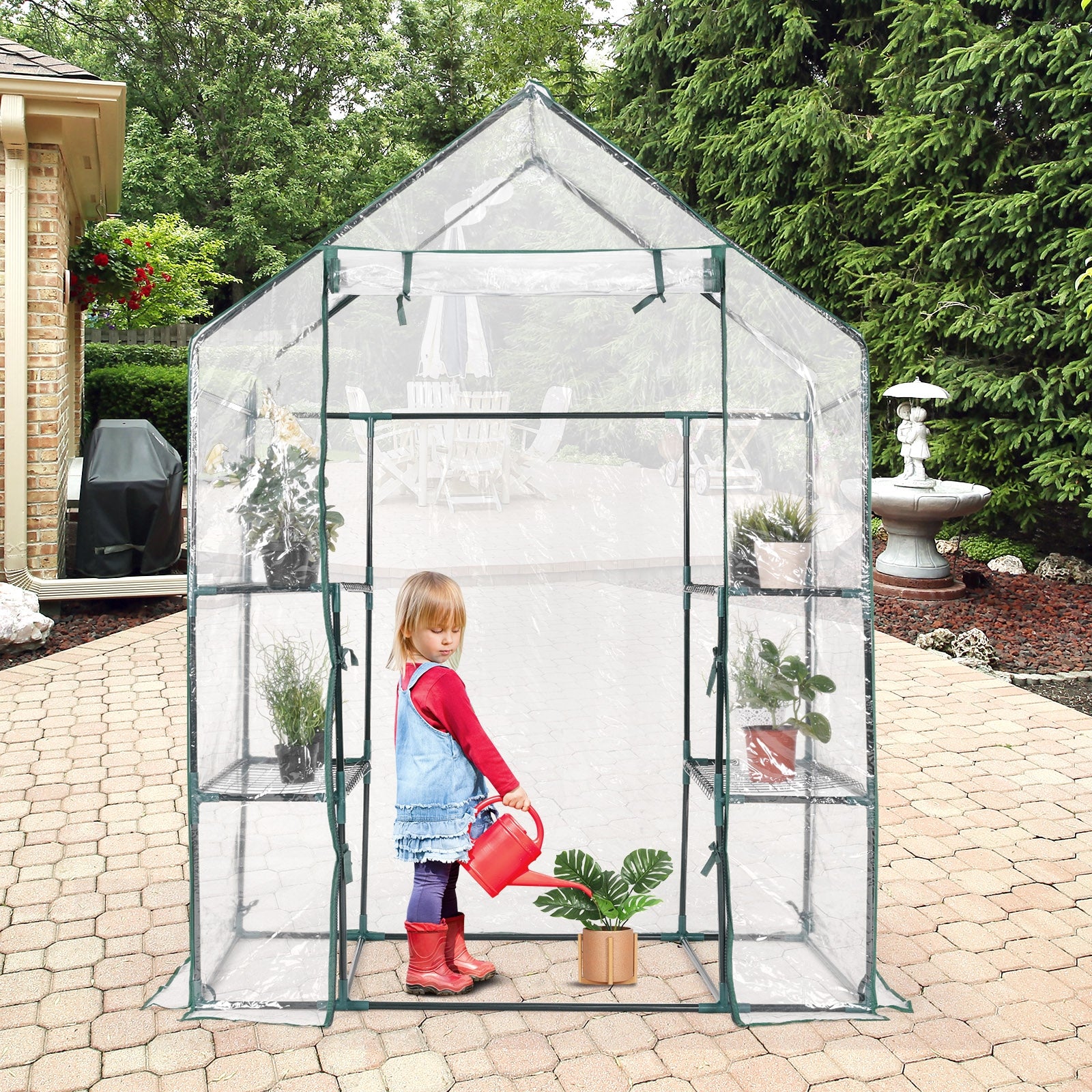 Portable Outdoor 4 Shelves Greenhouse - Direct by Wilsons Home Store