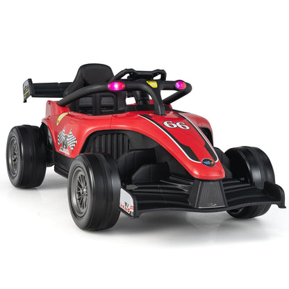 12V Kids Ride on Electric Formula Racing Car with Remote Control-Pink