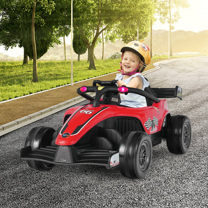 12V Kids Ride on Electric Formula Racing Car with Remote Control-Pink