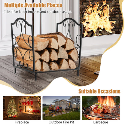 Heavy-Duty Steel Firewood Log Rack