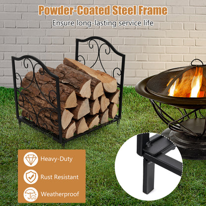 Heavy-Duty Steel Firewood Log Rack