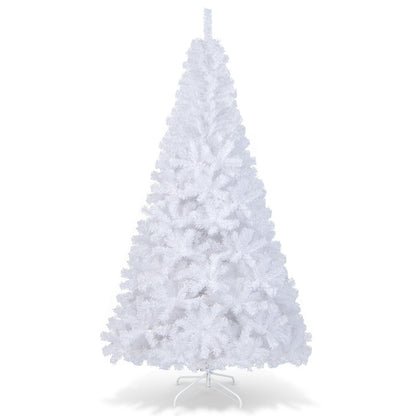 8 ft White Christmas Tree with Solid Metal Stand-8 ft